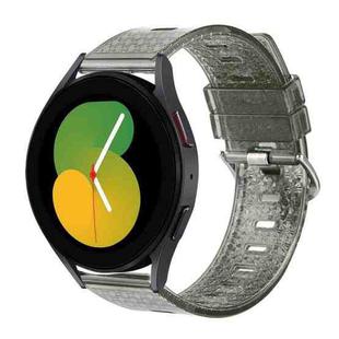 For Samsung Galaxy Watch5 40mm / 44mm 20mm Transparent Shiny Diamond TPU Watch Band(Black)
