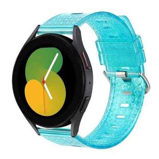 For Samsung Galaxy Watch5 40mm / 44mm 20mm Transparent Shiny Diamond TPU Watch Band(Blue)