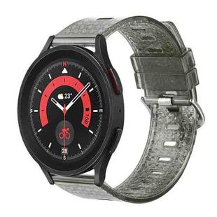 For Samsung Galaxy Watch5 Pro 20mm Transparent Shiny Diamond TPU Watch Band(Black)