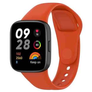 For Redmi Watch 3 Loop Type Solid Color Silicone Watch Band(Orange)