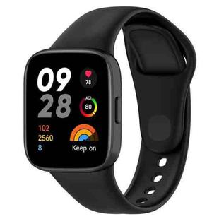 For Redmi Watch 3 Loop Type Solid Color Silicone Watch Band(Black)