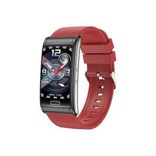E600 1.47 inch Color Screen Smart Watch Silicone Strap Support Heart Rate Monitoring / Blood Pressure Monitoring(Red)