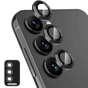 For Samsung Galaxy S23 5G / S23+ 5G ENKAY Hat-Prince 9H Rear Camera Lens Aluminium Alloy + Tempered Glass Full Coverage Protector(Black)