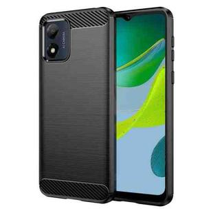 For Motorola Moto E13 Brushed Texture Carbon Fiber TPU Phone Case(Black)