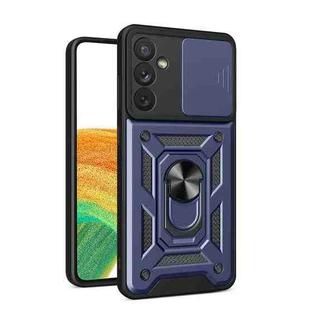 For Samsung Galaxy A34 5G Sliding Camera Cover Design Phone Case(Blue)