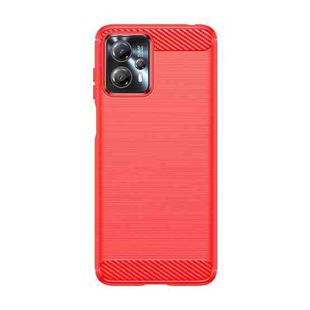 For Motorola Moto G13 Brushed Texture Carbon Fiber TPU Phone Case(Red)