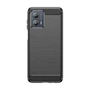 For Motorola Moto G53 Brushed Texture Carbon Fiber TPU Phone Case(Black)