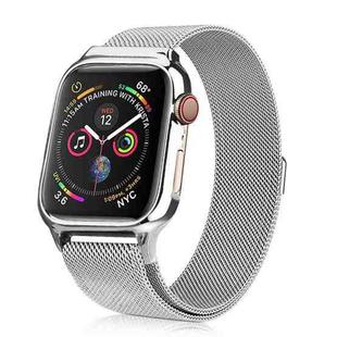 Milanese Loop Magnetic Stainless Steel Watch Band With Frame for Apple Watch Series 4 / 5 40mm(Silver)