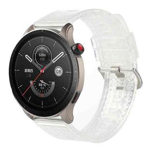 For Huawei Watch Buds 22mm Transparent Shiny Diamond TPU Watch Band(Whtie)