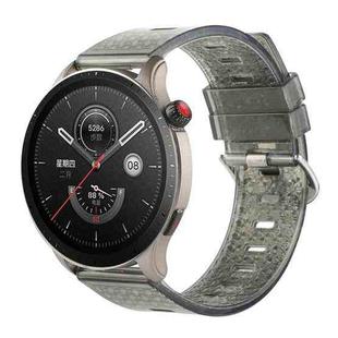 For Huawei Watch3 Pro New 22mm Transparent Shiny Diamond TPU Watch Band(Black)