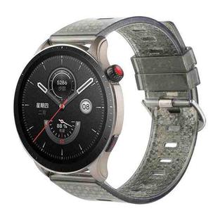 For Huawei Watch GT3 Pro 46mm 22mm Transparent Shiny Diamond TPU Watch Band(Black)