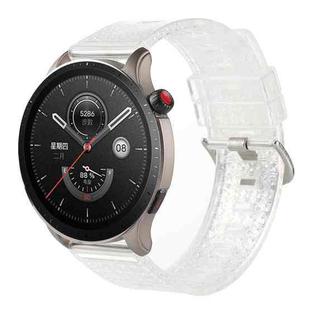 For Huawei Watch GT3 Pro 46mm 22mm Transparent Shiny Diamond TPU Watch Band(Whtie)