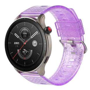 For Huawei Watch GT Runne 22mm Transparent Shiny Diamond TPU Watch Band(Purple)