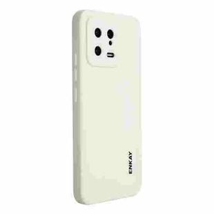 For Xiaomi 13 ENKAY Hat-Prince Liquid Silicone Shockproof Phone Case(Beige)