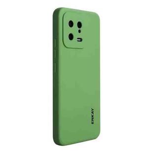 For Xiaomi 13 ENKAY Hat-Prince Liquid Silicone Shockproof Phone Case(Light Green)