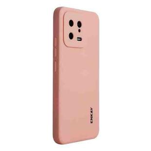 For Xiaomi 13 ENKAY Hat-Prince Liquid Silicone Shockproof Phone Case(Pink)