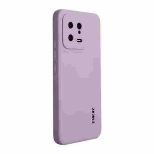 For Xiaomi 13 ENKAY Hat-Prince Liquid Silicone Shockproof Phone Case(Purple)