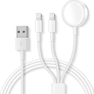 For Apple Watch Series & iPhone 3 in 1 USB Magnetic Charging Cable 4ft/1.2m
