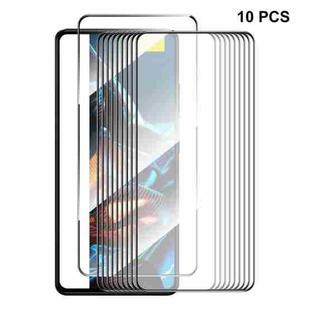 For Xiaomi Poco X5 Pro 10pcs ENKAY Hat-Prince Full Glue 0.26mm 9H 2.5D Tempered Glass Full Film