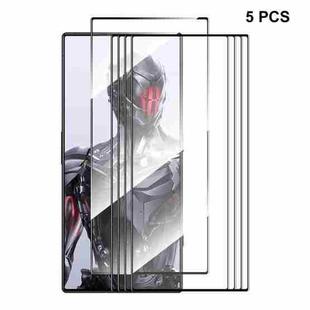 For ZTE Nubia Red Magic 8 Pro / 8 Pro+ 5pcs ENKAY Hat-Prince Full Glue 0.26mm 9H 2.5D Tempered Glass Full Film