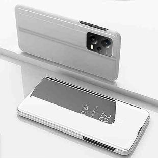 For Xiaomi Poco X5 Plated Mirror Horizontal Flip Leather Case with Holder(Silver)