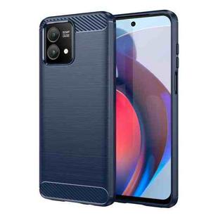 For Motorola Moto G Stylus 5G 2023 Brushed Texture Carbon Fiber TPU Phone Case(Blue)