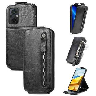 For Xiaomi Redmi Note 12 Zipper Wallet Vertical Flip Leather Phone Case(Black)
