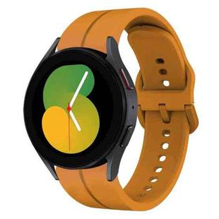 For Samsung Galaxy Watch5 44mm 20mm Loop Silicone Watch Band(Amber Yellow)