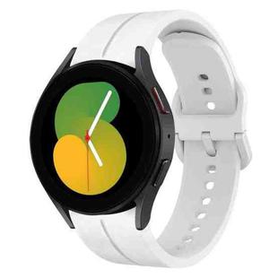 For Samsung Galaxy Watch5 40mm 20mm Loop Silicone Watch Band(White)