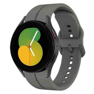For Samsung Galaxy Watch5 40mm 20mm Loop Silicone Watch Band(Dark Grey)