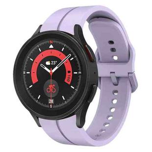 For Samsung Galaxy Watch5 Pro 45mm 20mm Loop Silicone Watch Band(Purple)