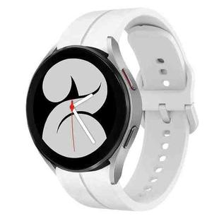 For Samsung Galaxy Watch4 40mm 20mm Loop Silicone Watch Band(White)