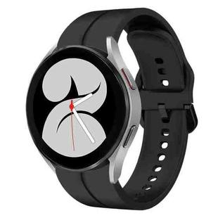 For Samsung Galaxy Watch4 40mm 20mm Loop Silicone Watch Band(Black)