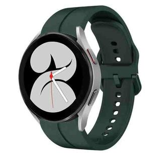 For Samsung Galaxy Watch4 40mm 20mm Loop Silicone Watch Band(Dark Green)