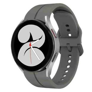 For Samsung Galaxy Watch4 40mm 20mm Loop Silicone Watch Band(Dark Grey)