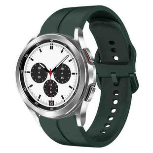 For Samsung  Galaxy Watch 4 Classic 42mm 20mm Loop Silicone Watch Band(Dark Green)