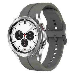 For Samsung  Galaxy Watch 4 Classic 42mm 20mm Loop Silicone Watch Band(Dark Grey)