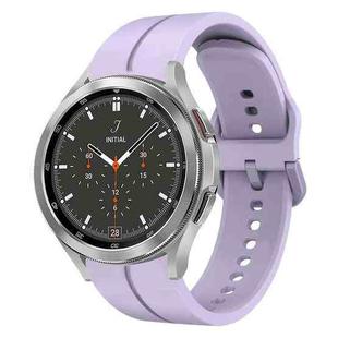 For Samsung  Galaxy Watch 4 Classic 46mm 20mm Loop Silicone Watch Band(Purple)