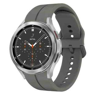 For Samsung  Galaxy Watch 4 Classic 46mm 20mm Loop Silicone Watch Band(Dark Grey)