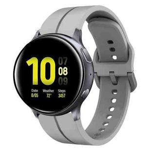 For Samsung Galaxy Watch Active 2 40mm 20mm Loop Silicone Watch Band(Grey)