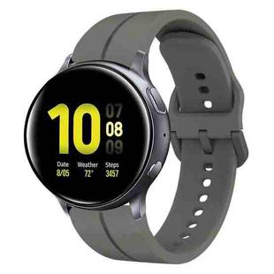 For Samsung Galaxy Watch Active 2 44mm 20mm Loop Silicone Watch Band(Dark Grey)