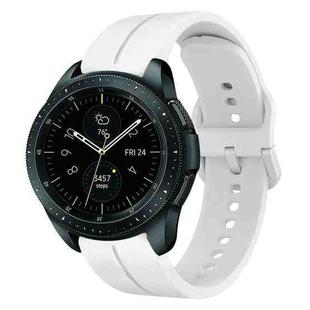 For Samsung Galaxy Watch 42mm 20mm Loop Silicone Watch Band(White)