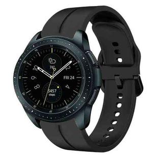 For Samsung Galaxy Watch 42mm 20mm Loop Silicone Watch Band(Black)