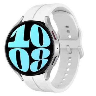 For Samsung Galaxy Watch 6 44mm 20mm Loop Silicone Watch Band(White)