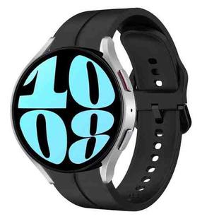 For Samsung Galaxy Watch 6 44mm 20mm Loop Silicone Watch Band(Black)