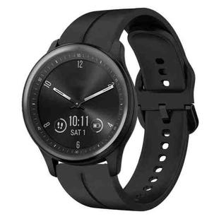 For Garmin Vivomove Sport 20mm Loop Silicone Watch Band(Black)
