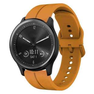 For Garmin Vivomove Sport 20mm Loop Silicone Watch Band(Amber Yellow)