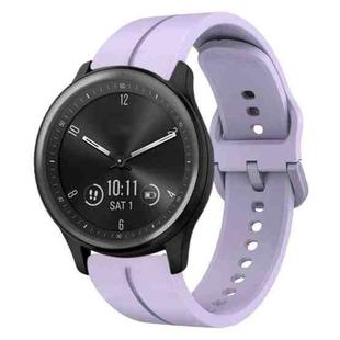 For Garmin Vivomove Sport 20mm Loop Silicone Watch Band(Purple)