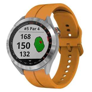 For Garmin Approach S40 20mm Loop Silicone Watch Band(Amber Yellow)