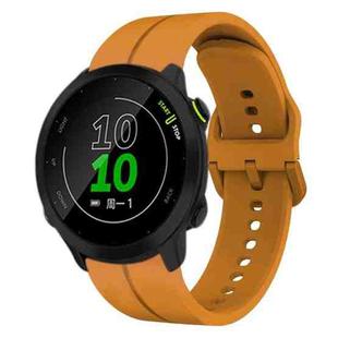 For Garmin Forerunner 158 20mm Loop Silicone Watch Band(Amber Yellow)